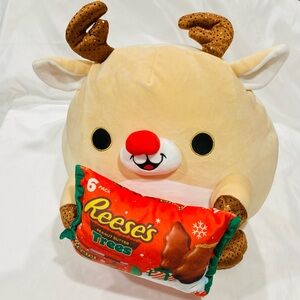 Snackles Christmas Reindeer & Reeses Peanut Butter 14 Inch Plush by ZURU NWOT